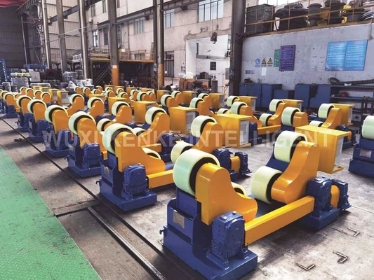 โรเตอร์เชื่อมท่อขนาดเล็กปรับหมุน PU Roller หมุนได้ด้วยตนเอง 5t ถึง 40t