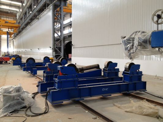 Self Aligned Welding Rotator with 60 Ton Driving Capacity Blue RAL5012 and 18m Control Cable for Pipe and Tank Welding